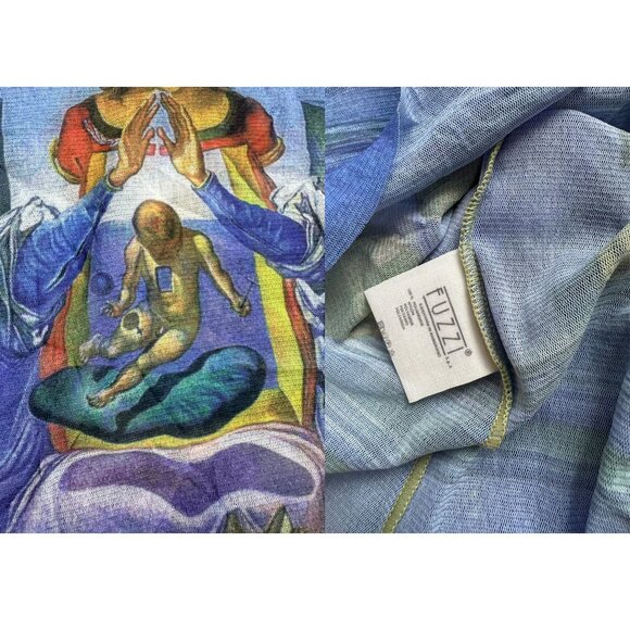 Jean paul gaultier Classique blue mesh short sleeve top - Picture 9 of 11